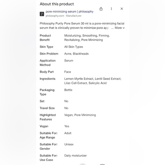 Philosophy Purity Pore Minimizing Serum - Black and Cream - Picture 5 of 6